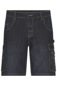 Workwear Stretch-Bermuda-Jeans black-denim, Gr. 42