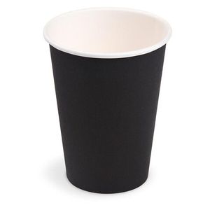 40x Getränkebecher Party/Pappbecher schwarz 240ml Ø 74mm