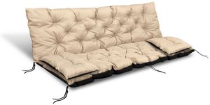 Polštářek pro hollywoodskou houpačku Zahradní polštářek na lavičku Zahradní nábytek Houpací polštářek 180x60x50 cm béžová barva