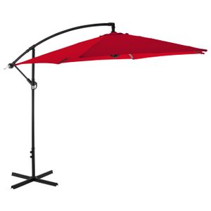 Raburg Ampelschirm HELIOS EASY in ROT - XXL Sonnenschirm neigbar mit Sonnenschutz UV50+, 3 x 3 m - Stoff 160g/m2 - Gewicht: 12 kg