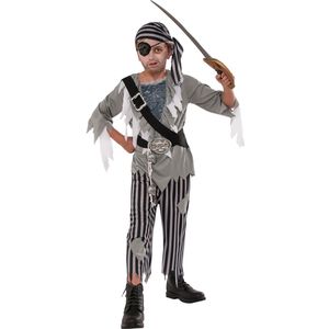 Bristol Novelty - Kostým "Pirát" Halloween - Chlapci BN4428 (116) (Sivá)