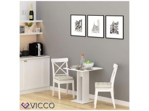 Jedálenský stôl Livinity® Ewert, 65 x 65 cm, biely