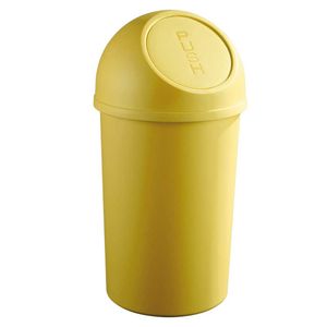 helit Abfalleimer mit Push Einwurfklappe 45 Liter gelb