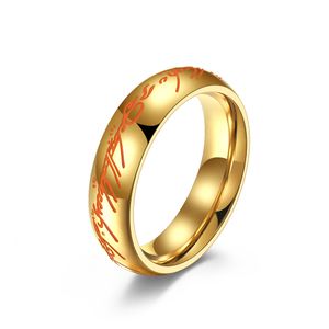 INF Svítící kouzelný prsten z titanové oceli Gold 18.2 mm