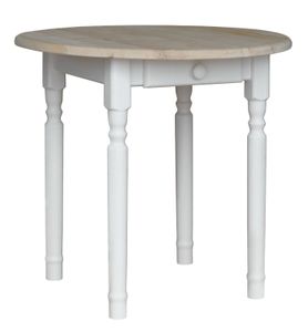 Okrúhly jedálenský stôl Kuchynský stôl biely neošetrený 90 cm