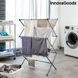 Zusammenklappbarer und ausziehbarer Metall-Wäscheständer mit 3 Höhenstufen Cloxy InnovaGoods (11 Stangen) Zusammenklappbarer und ausziehbarer Metall-Wäscheständer mit 3 Höhenstufen Cloxy InnovaGoods (11 Stangen)