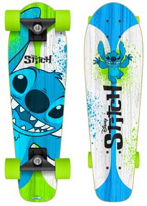 Disney Stitch Skateboard 70 x 20 cm Junior Weiß/Blau/Grün