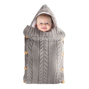 Baby Winterschlafsack Winter Einschlagdecke Wickeldecke Schlafsack Für Kinderwagen Babybett, Farbe: Hellgrau
