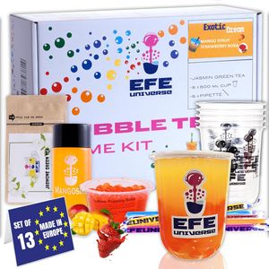 DIY Bubble Tee Geschenbox, Bubble Tea Home Kit für 5-7 Personen