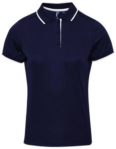 Premier Workwear Damen Contrast Coolchecker Polo PR619 navy/white M