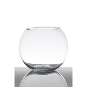 Teelichthalter, Kugelvase BALL H. 7cm D. 9,5cm transparent rund Glas Hakbijl