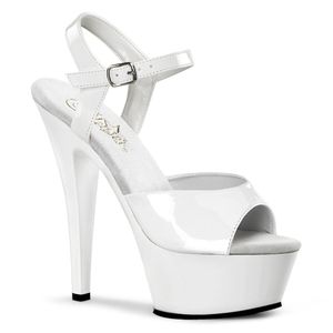 KISS-209 Damen Sandale von Pleaser, Weiß  , EU 41, US 11