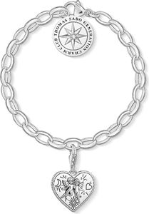 Thomas Sabo Damen-Charm-Armband Herz Charm Club 925 Sterling Silber SET0554-643-14-L17v