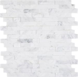 Mosani MOS200-M22, Mosaik, Marmor, Weiß, Indoor, Rechteck, 275 mm