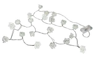 Lichterkette Mini Weiße Rosen mit 20 LED