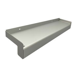 Aluminium Fensterbank silber EV1, Tiefe:  210 mm x Rasterlänge:  1600 mm Aluminiumabschluss ohne Putzkante (Paar)