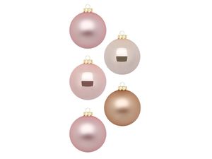 Weihnachtskugeln Glas 10cm 6 Stück - Pearly Rose