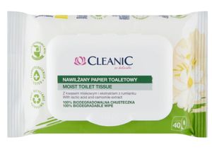 Cleanic Nawilżany papier rumankowy, 40 sztuk