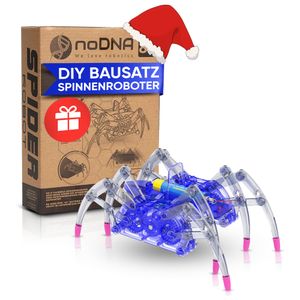 noDNA Roboter Kinder Spinnen Roboter zum selbst zusammenbauen - Experimente für Kinder ab 8 Jahren - Roboter Junge Roboter Spielzeug Roboter Spinne Spielzeug Geschenke für Adventskalender Kinder 2023