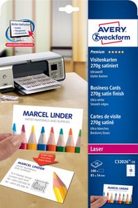 AVERY Zweckform Quick &amp; Clean vizitky, 10 listov