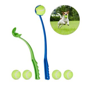 relaxdays Ballschleuder für Hunde 2er Set