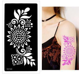 Henna Tattoo Schablone Airbrush Stencil Blumen