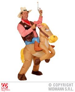 Aufblasbares Pferd - Pferdekostüm Cowboy M/L