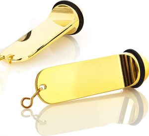Doppelpack Schlüsselanhänger Hotelschlüssel Schlüssel Pension Hotel Anhänger Goldoptik mit Gummiring Gravur möglich Key Tag