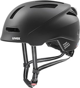 uvex urban planet LED Helm, Farbe:black matt, Größe:54-58 cm