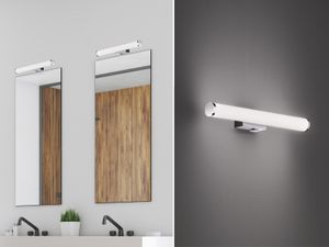 Trio Leuchten - Moderne Bad | Badezimmer Wandleuchte Chrom 40cm inkl. LED - Matti - Stahl Zylinder - | (nicht austauschbare) LED