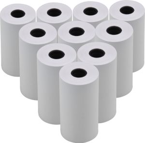 10ks bielych prázdnych termálnych papierových roliek 57x30mm/2.17x1.18in Photo Picture Receipt Memo Printing Kompatibilné s vreckovou tlačiarňou Instant Photo Printer