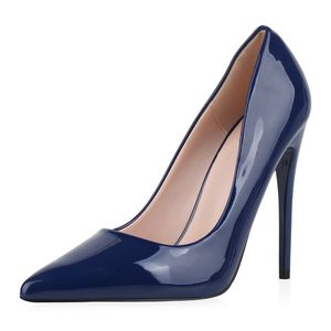 VAN HILL Damen Pumps High Heels Stiletto Elegante Schuhe Absatzschuhe 890003, Farbe: Dunkelblau, Größe: 37