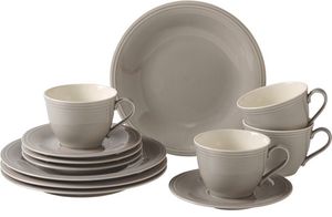 Villeroy & Boch like Color Loop Stone Kaffee-Set 12tlg Porzellan Service grau