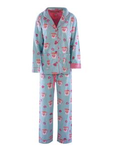 PJ Salvage schlafanzug pyjama schlafmode Flanells aqua XS (Damen)