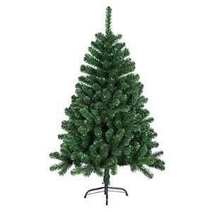 NAIZY Umělé vánoční stromky, PVC jedle se stojanem, umělý vánoční stromek pro vánoční výzdobu, 150 cm zelený, cca 300 špiček větví