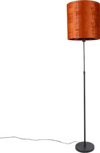 QAZQA - Modern Stehlampe schwarz Schirm rot 40 cm verstellbar - Parte I Wohnzimmer I Schlafzimmer - Stahl Länglich - LED geeignet E27 QAZQA - Modern Stehlampe schwarz Schirm rot 40 cm verstellbar - Parte I Wohnzimmer I Schlafzimmer - Stahl Länglich - LED geeignet E27