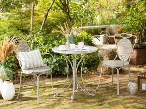BELIANI Sada 2 záhradných bistro stoličiek sivá nedbalá francúzska elegancia