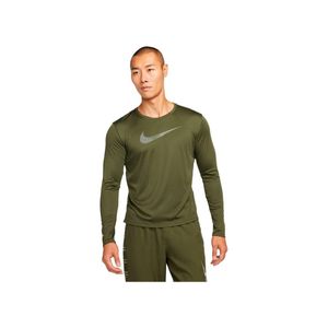 Nike DRI-FIT UV RUN Shirt Mens ROUGH GREEN/REFLECTIVE SILV M