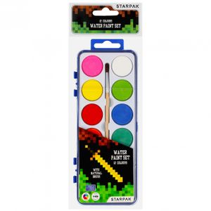 STARPAK Aquarellfarben malt 12 Farben + Pixel Starpak Pinsel