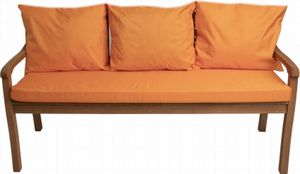 Vankúše na záhradnú lavicu Orange | Vankúš na sedenie 140x50x7 + opierka 3x 56x50cm | Vankúše na záhradnú hojdačku | Vankúše na záhradnú pohovku pre 3 osoby