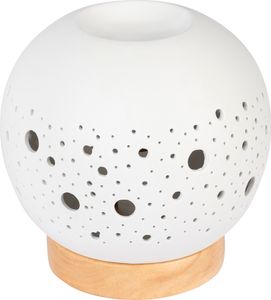 ONVAYA® Vonná lampa | Elektrická | Farba: krémovo biela | Aróma difuzér | Aróma lampa | Aróma kanvička | Moderné vonné svetlo | Model Daniel