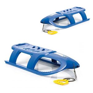 PROSPERPLAST Kinder Schlitten BULLET - blau mit Seil