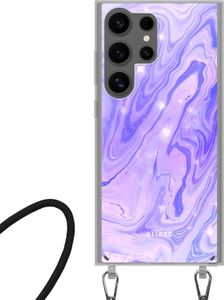 Samsung Galaxy S24 Ultra Handyhülle von Glided Purple Dream Schutzhülle Crossbody case mit Band Hülle TPU Etui Silikon Case
