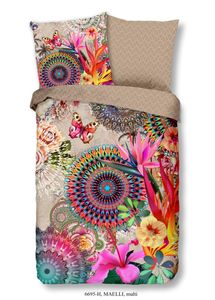 Hip Bettwäsche mit Mandalas, Blumen und Schmetterlinge - Maelli - 135x200 cm - 100% Baumwolle / Satin