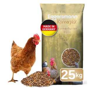 Eggersmann Körnerpick Hühnerfutter 25 kg Körnerfutter Basic - Basic Hühner Körnerfutter Geflügelfutter - Premium Körnermischung für Hühner Gänse