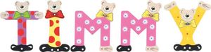 Playshoes Kinder Holz-Buchstaben Namen-Set TIMMY - sortiert