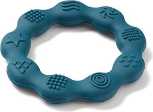 Babyono Silikon Beißring Mit Texturen Blau  Blau One Size