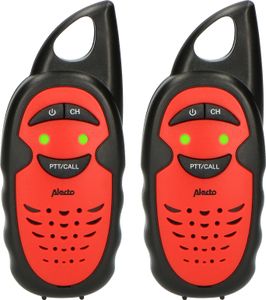 Alecto FR-05RD - Sada se dvěma vysílačkami pro děti, dosah 3 km, černá/červená
