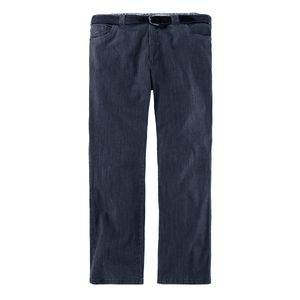 Luigi Morini Jeans dark denimblue mit Gürtel Übergröße, Größe:66