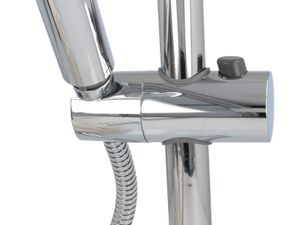 tecuro Gleiter Schieber Brausehalter für Wandstange Ø 18 mm - Kunststoff verchromt